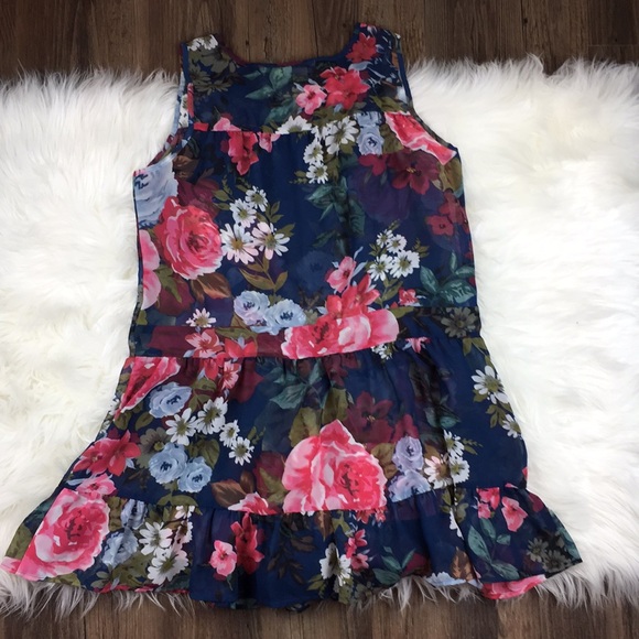 Pins and Needles Navy Floral Top Small - Picture 3 of 4